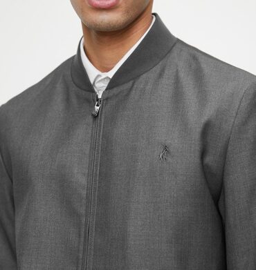 Polo Slim Fit Bomber Jacket - Grey