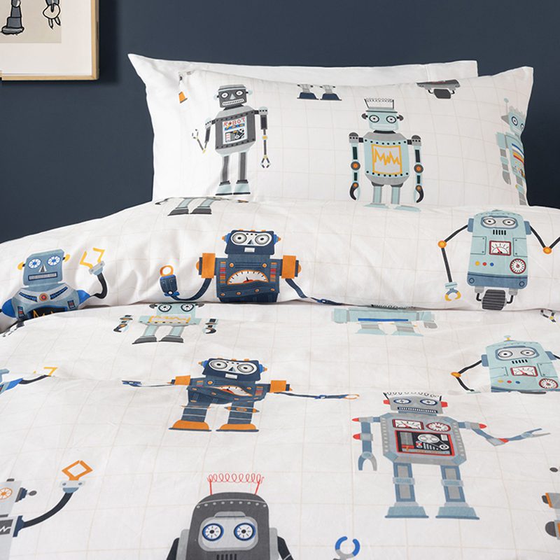 Retro Robot Multi Duvet Cover Set