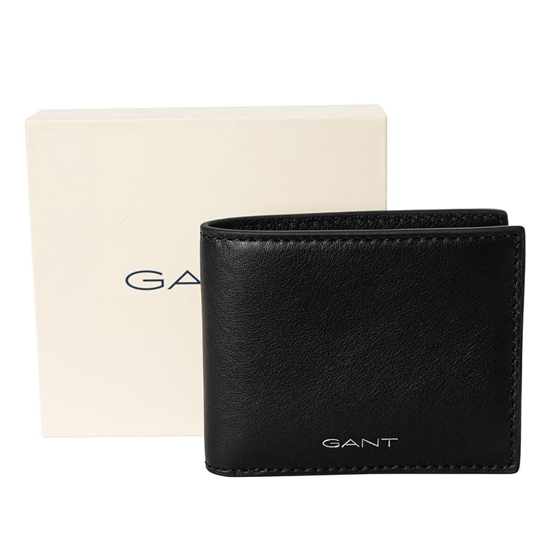 Gant Chevron Down Icon Bi-Fold Wallet Black
