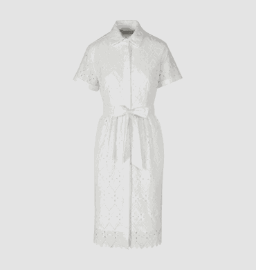 Pringle PR111529 Victoria Lace Shirt Dress White