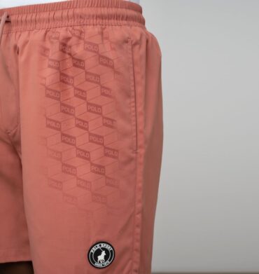 Polo Men Sport Monogram Beach Shorts Pink