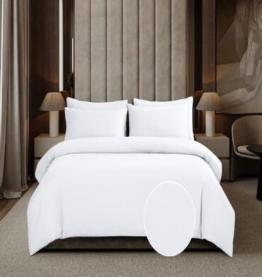 Cotton Co Gigi Micro Satin Duvet Cover-White