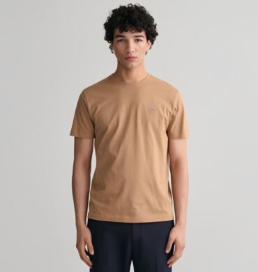 Gant Regular Fit Shield T-Shirt Khaki
