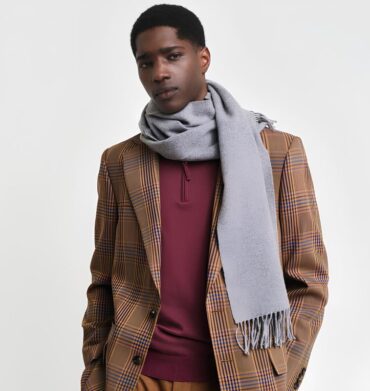 Gant Unisex Wool Scarf Grey