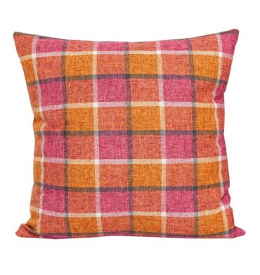 Linen House Checkmate Coral 55 x 55cm Cushion
