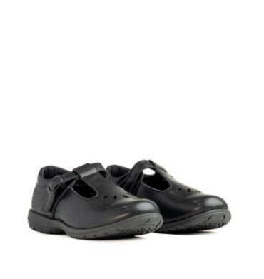 Hush Puppies Crown Girls T-Strap Black