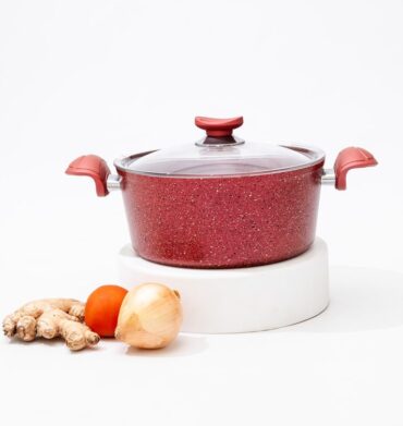 Red Granite Casserole Pot Lid