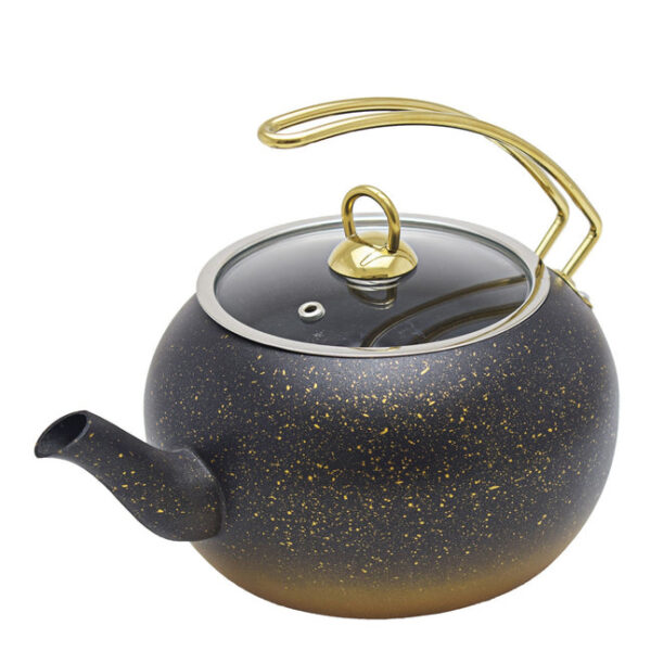 Teapot 1 Liter Black and Gold 8212 - Image 2