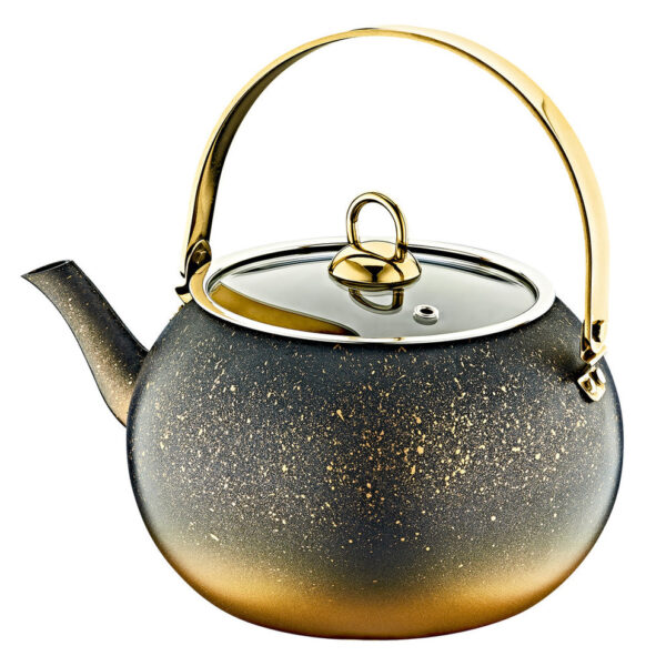 Teapot 1 Liter Black and Gold 8212 - Image 5