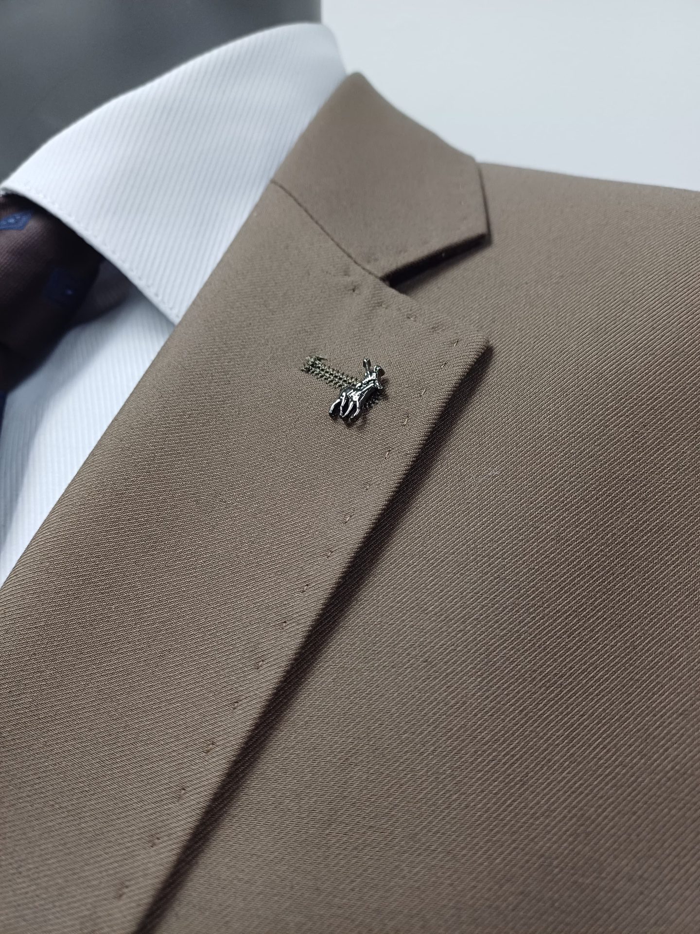 Polo Custom Fit Suit Brown (5)