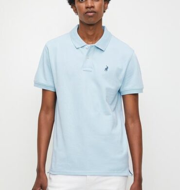 Polo Pique Short Sleeve Golfer Light Blue