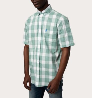 Polo Large Check Shirt Short Sleeve-Green