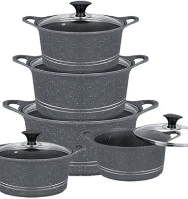 Pot Set Glory King 10pc Grey P119