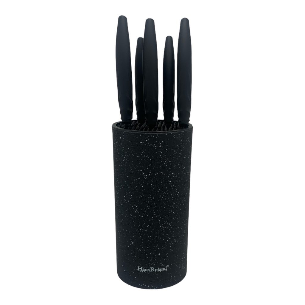 Knife Set 6pc Hause Roland Black AD09486