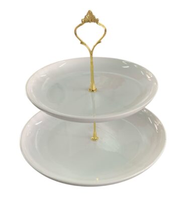 Porcelain Round Cake Stand 2 Tier AD26125