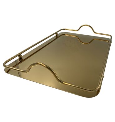 Tray Rectangle Stainless Steel Gold AD01092