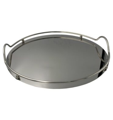 Tray Round Stainless Steel Silver 40cm AD01088