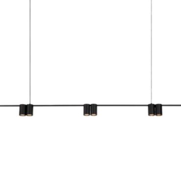 8712.1 Occhio 6 Linear Pendant Black