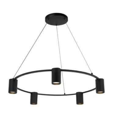 8713.1 GU10 Occhio 5 Round Pendant Black