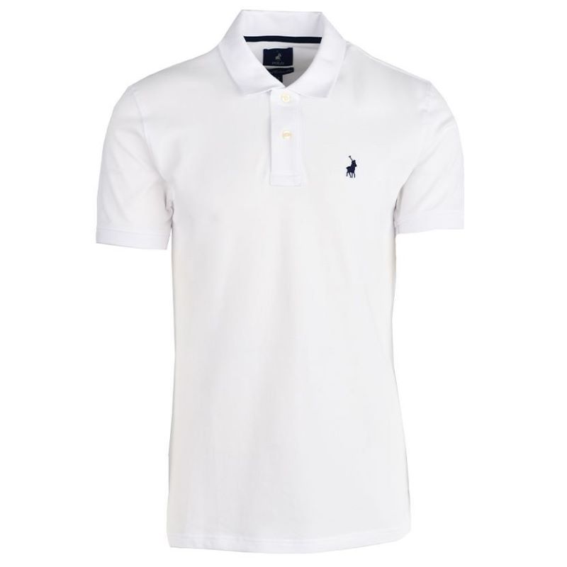 Mens Stretch Pique Short Golfer White