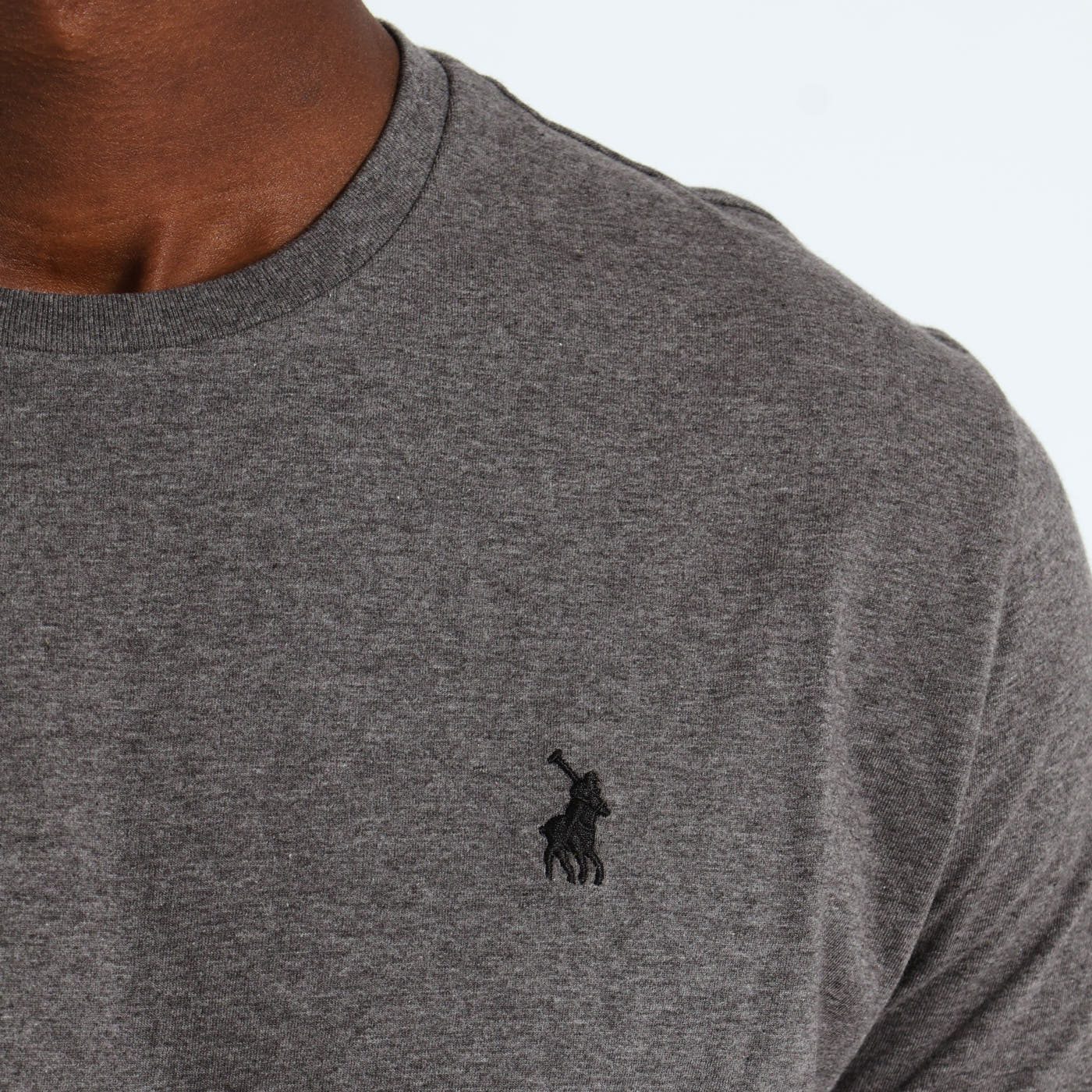 Polo Crew Neck Short Sleeve Tee Charcoal (2)