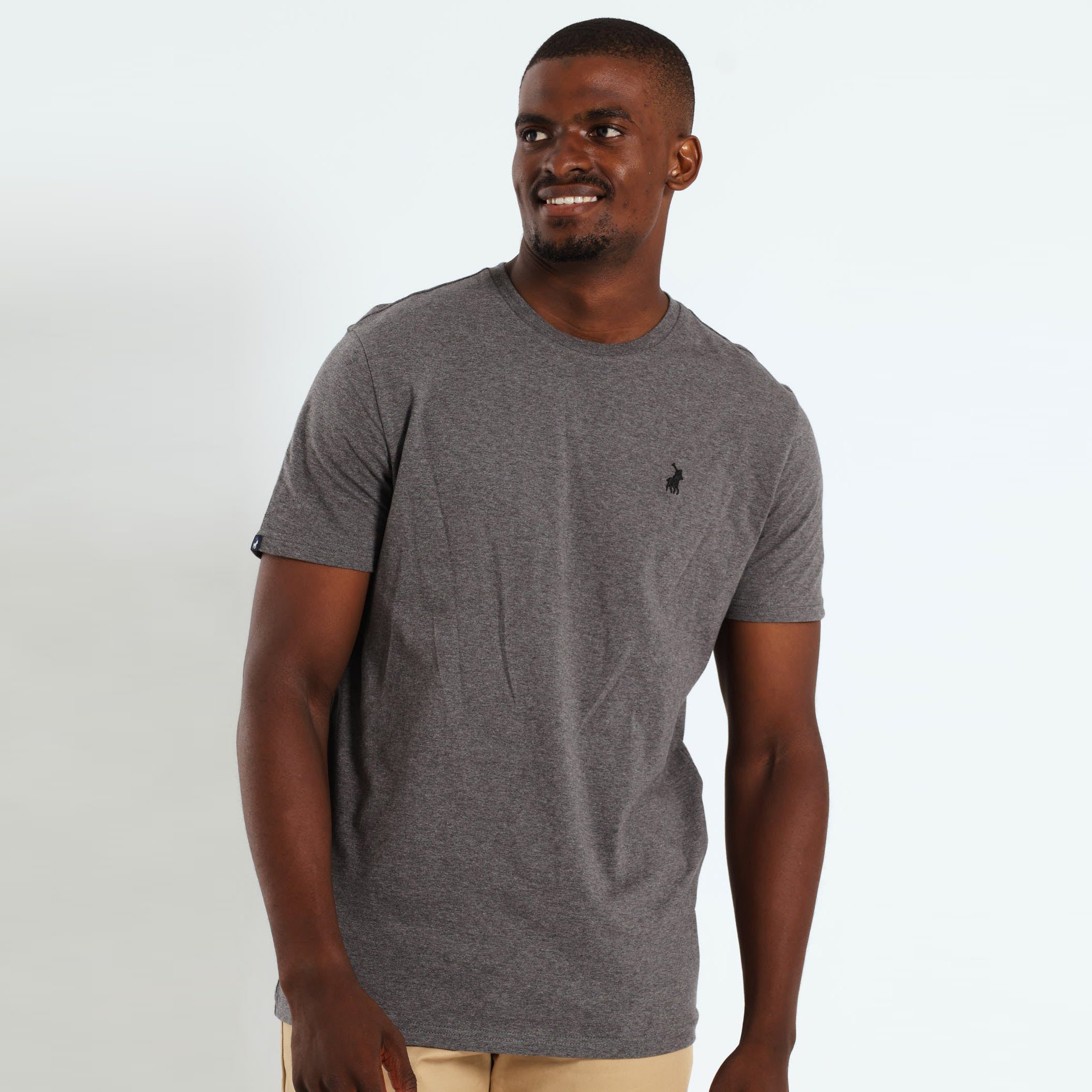 Crew Neck Short Sleeve Tee Charcoal