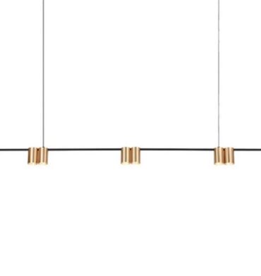 8712.2 Occhio 6 Linear Pendant Black And Gold