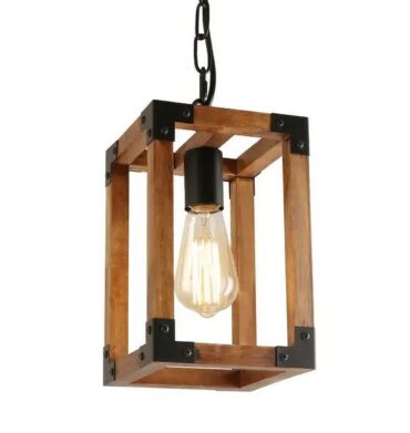 Superlume ELR-1014-WB Light Wood and Matt Black Pendant