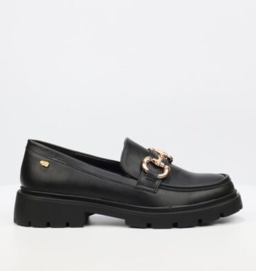 Miss Black Tipsy Slip-on Mocs Black