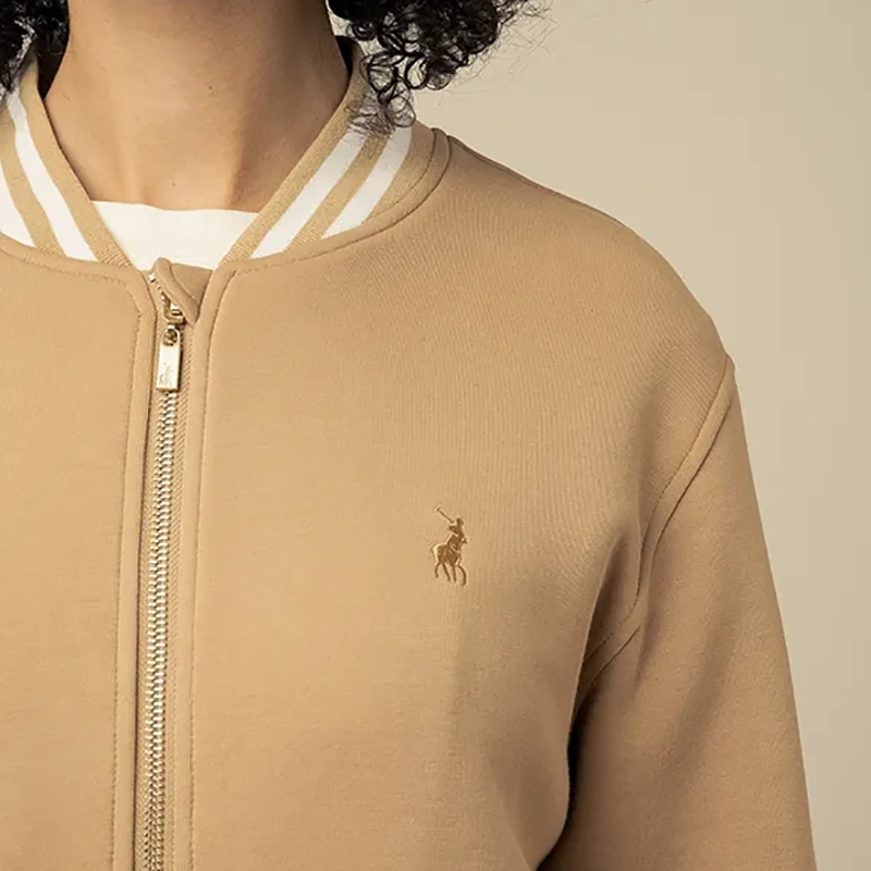 Polo Robyn Long Sleeve Bomber Jacket Camel (2)
