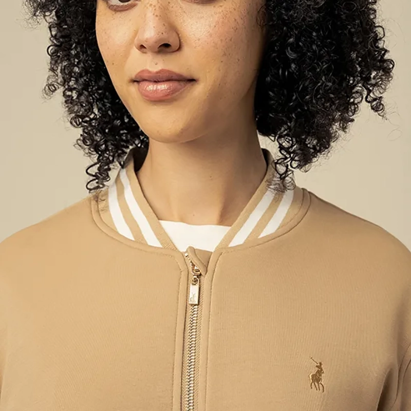 Polo Robyn Long Sleeve Bomber Jacket Camel (3)