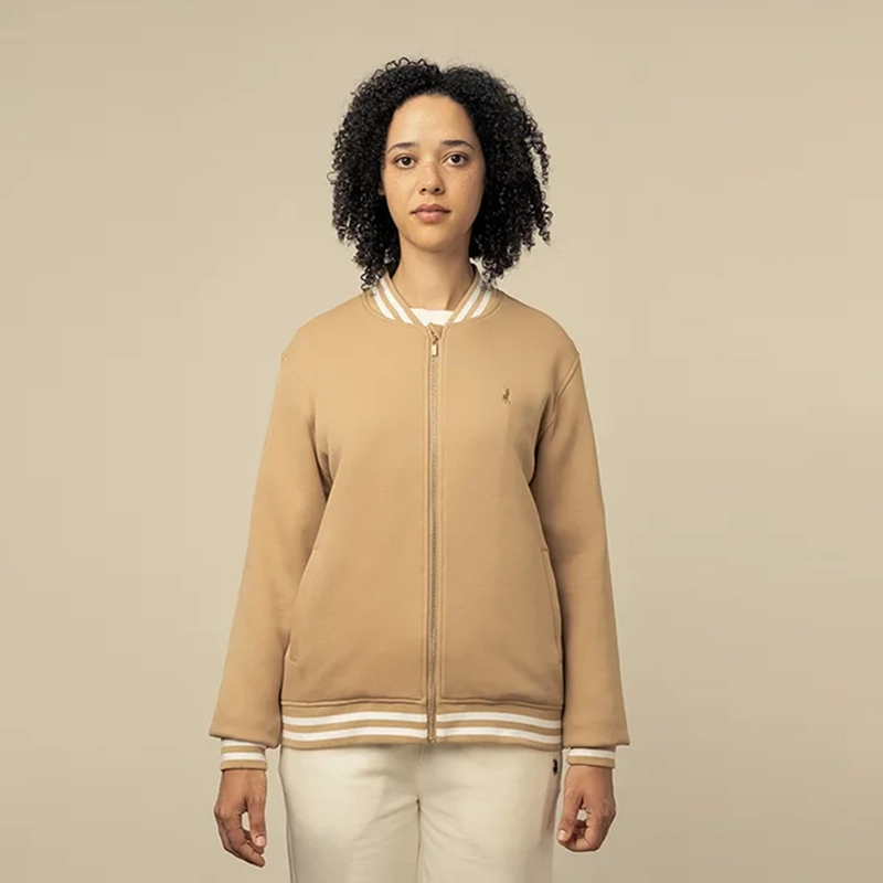 Polo Robyn Long Sleeve Bomber Jacket Camel