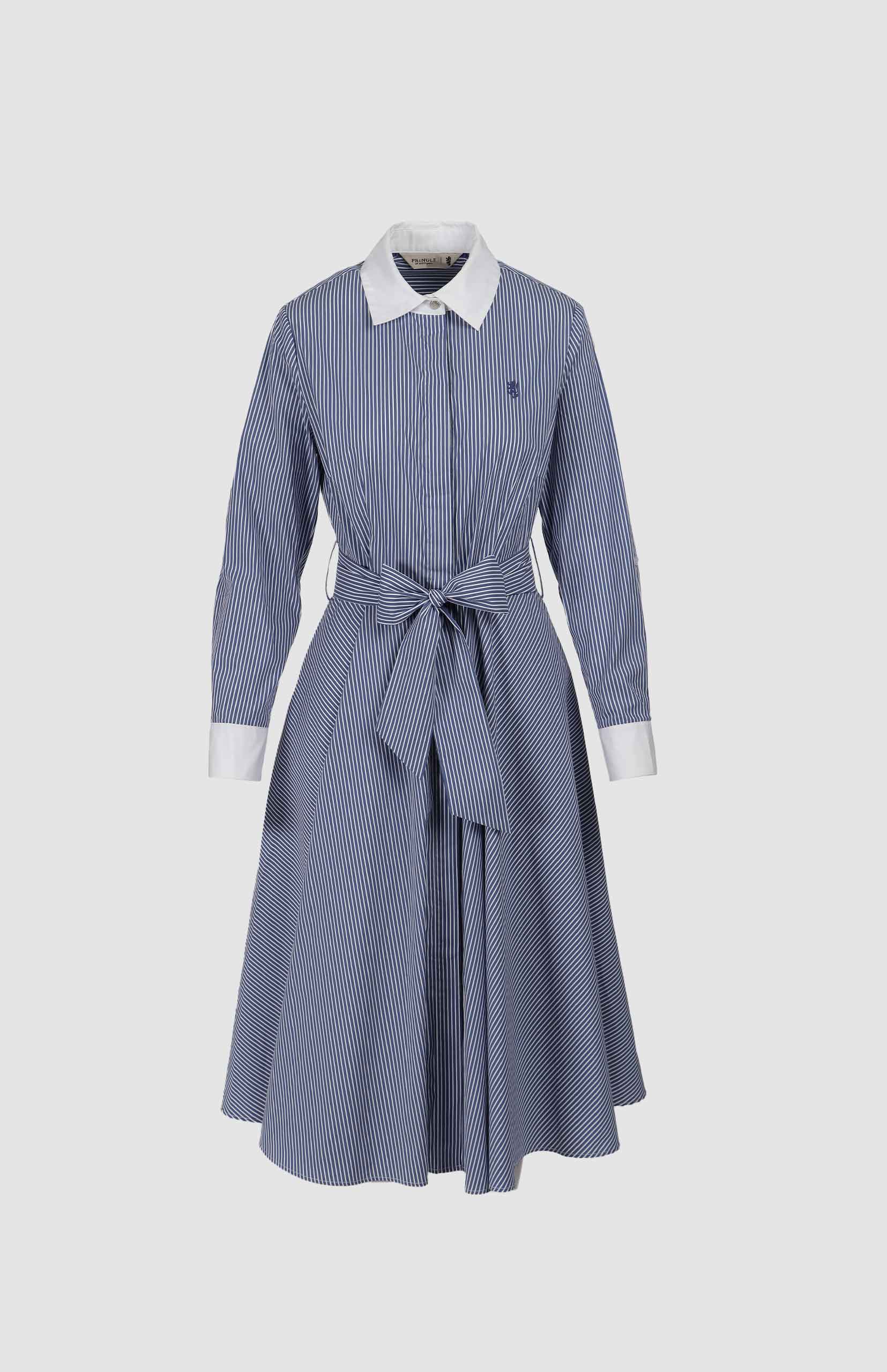 Pringle Gen Striped Shirt Dress Blue