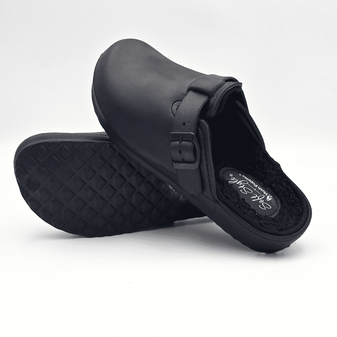 Hush Puppies Desi Slip-On Fur Black (5)