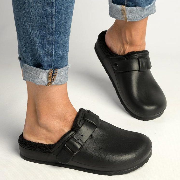 Hush Puppies Desi Slip-On Fur Black (6)