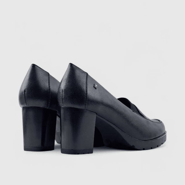 Hush Puppies Roma Block Heel Slip-On Black (2)
