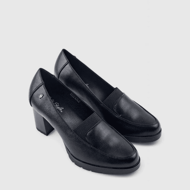 Hush Puppies Roma Block Heel Slip-On Black (4)