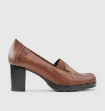 Hush Puppies Roma Block Heel Slip-On Tan