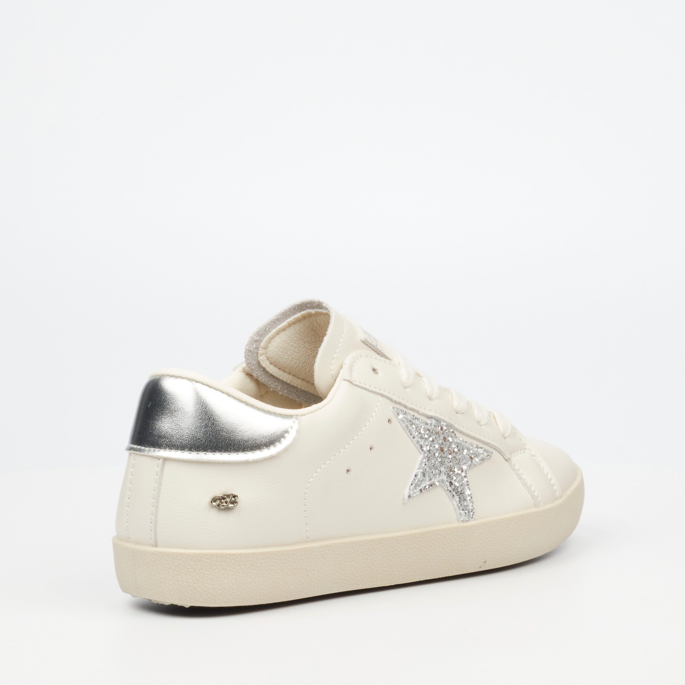 Miss Black Veta Sneaker Lace-Up Silver (1)