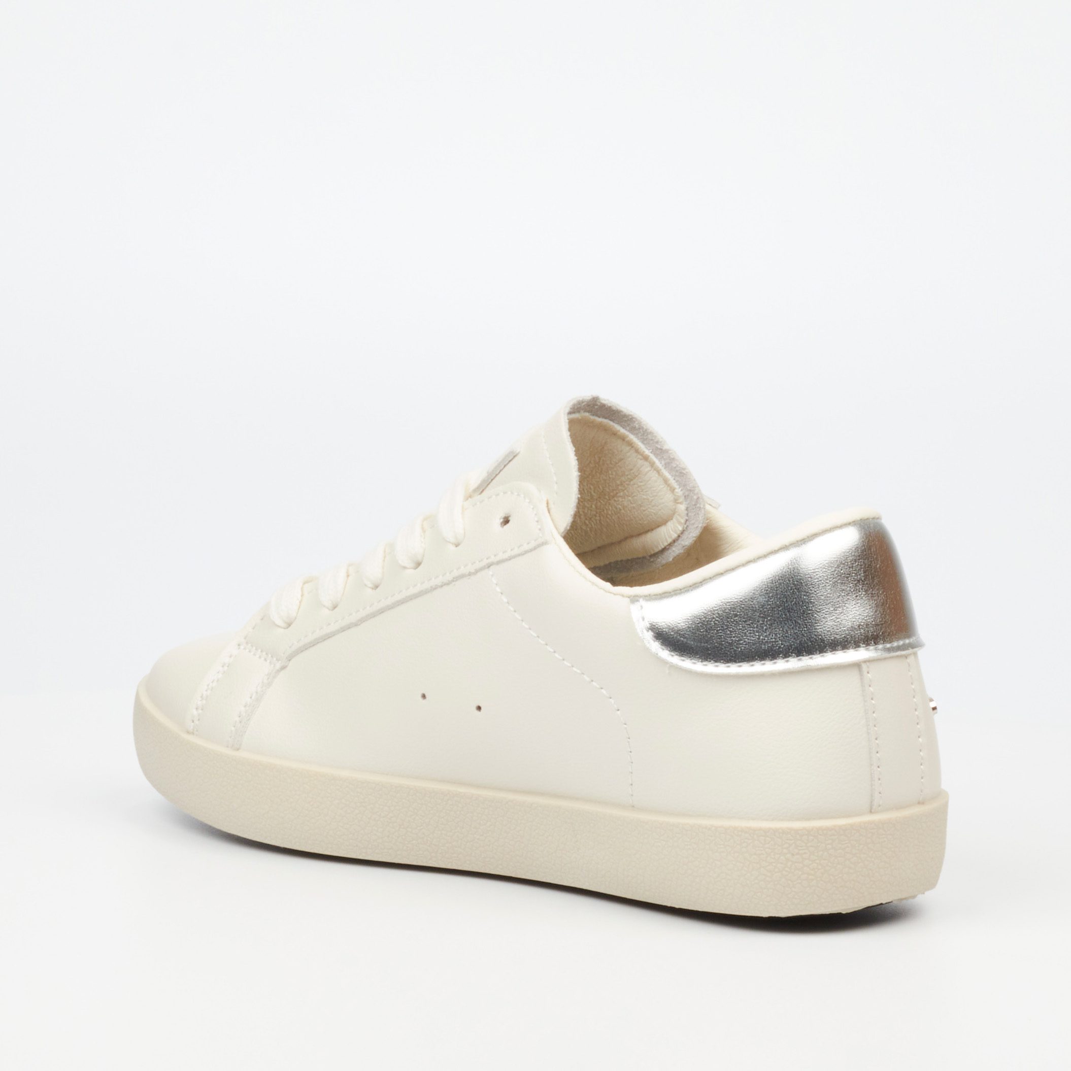 Miss Black Veta Sneaker Lace-Up Silver (5)