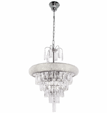 Bright Star CH344 Chrome Polished Chandelier With Crystals