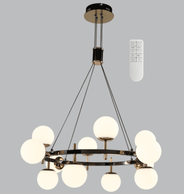 Bright Star CH397/12 Gun Metal 60W LED Chandelier