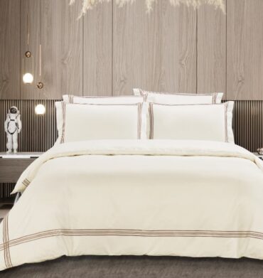 Cotton Co Embroided Giorgi D/Cover 400TC Cream