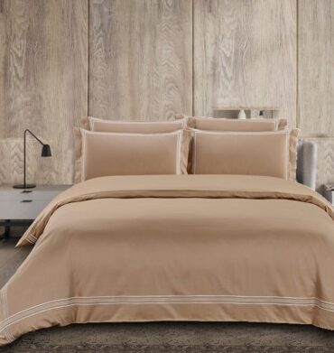 Cotton Co Embroided Giorgi D/Cover 400TC Stone