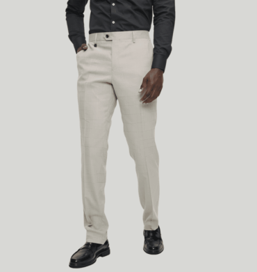 Polo Custom Fit Check Trouser - Stone