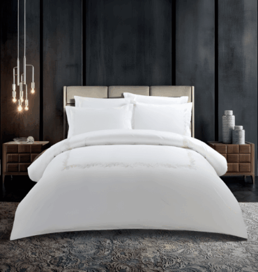 Egyptian Cotton Co Liana Duvet Cover 400TC White