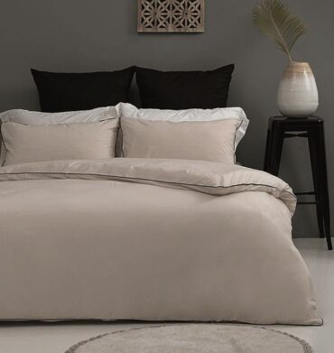 Horrockses 180TC Percale Duvet Cover Stone