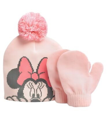 Minnie Mouse 2pc Baby Beanie And Mitten Set