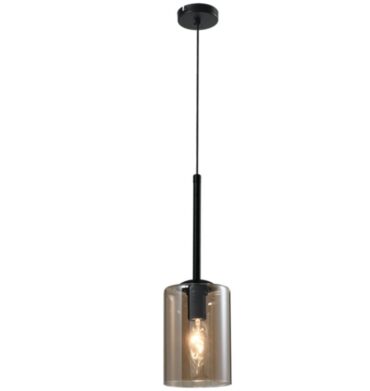 Bright Star PEN850/1 AMBER Metal Pendant with Amber Glass