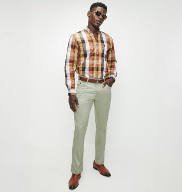 Polo Mens 5 Pocket Straight Leg Trouser Sea Green